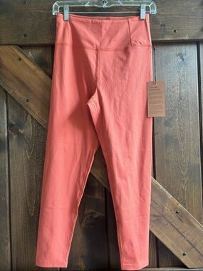 girlfriend collective Coral Ribbed High-Rise Leggings